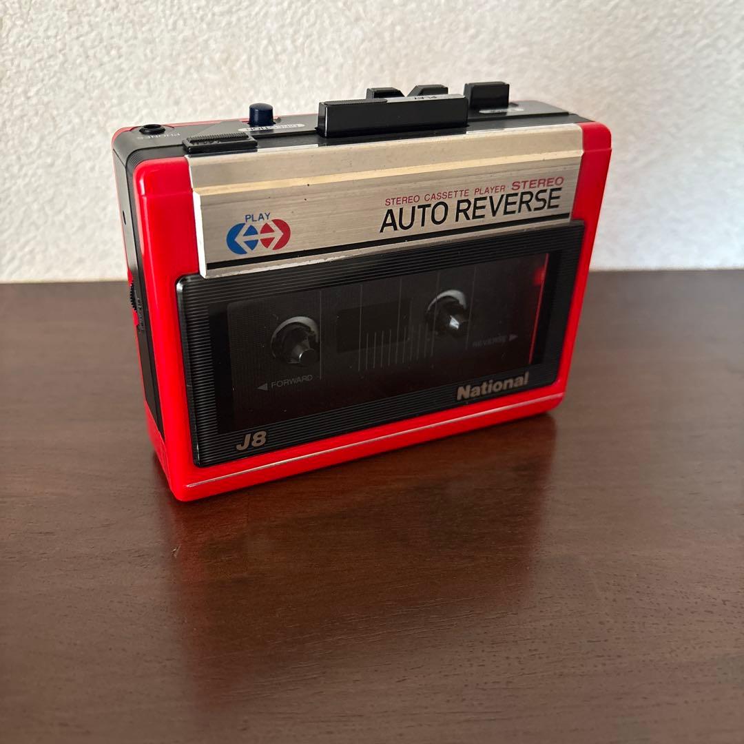 ★人気色レッド★ National カセットプレーヤー　RQ-J8