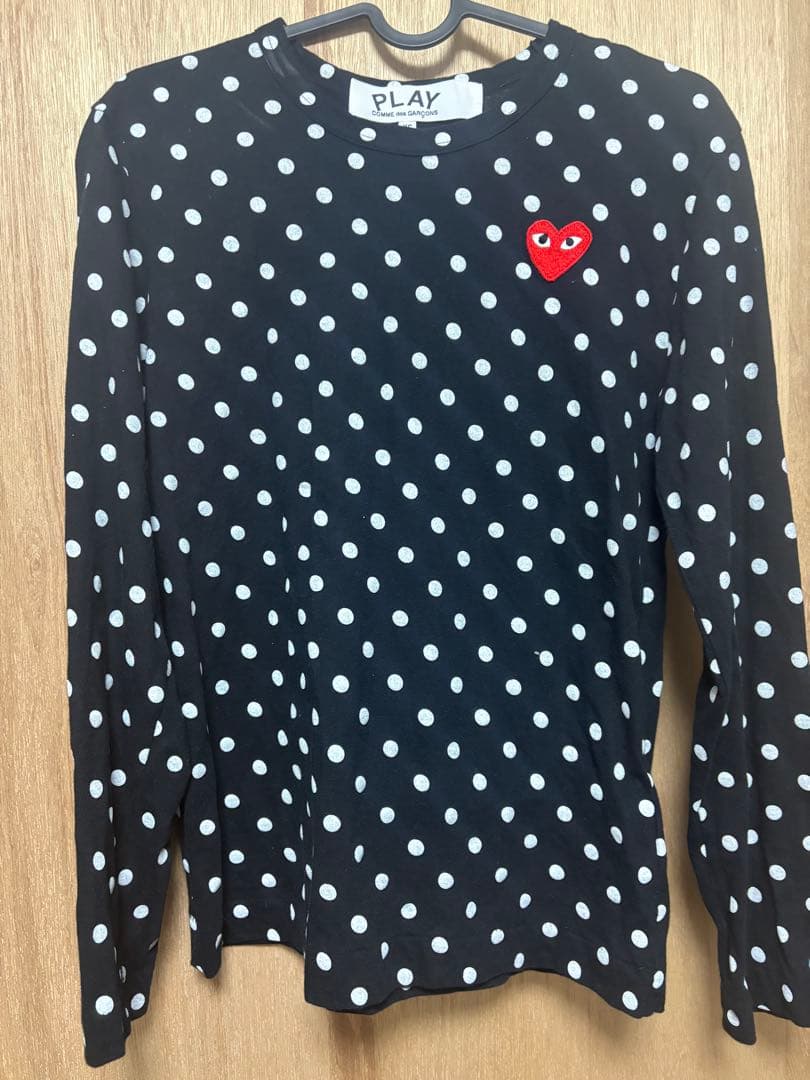 PLAY COMME des GARÇONS ドット柄長袖Tシャツ XS