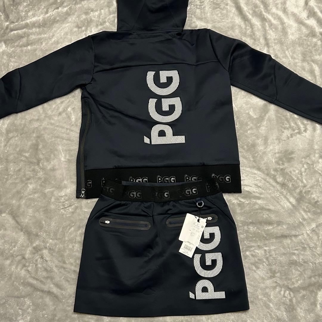 【タグ付き】PGG ゴルフ　ネイビー M　セットアップ パーリーゲイツ