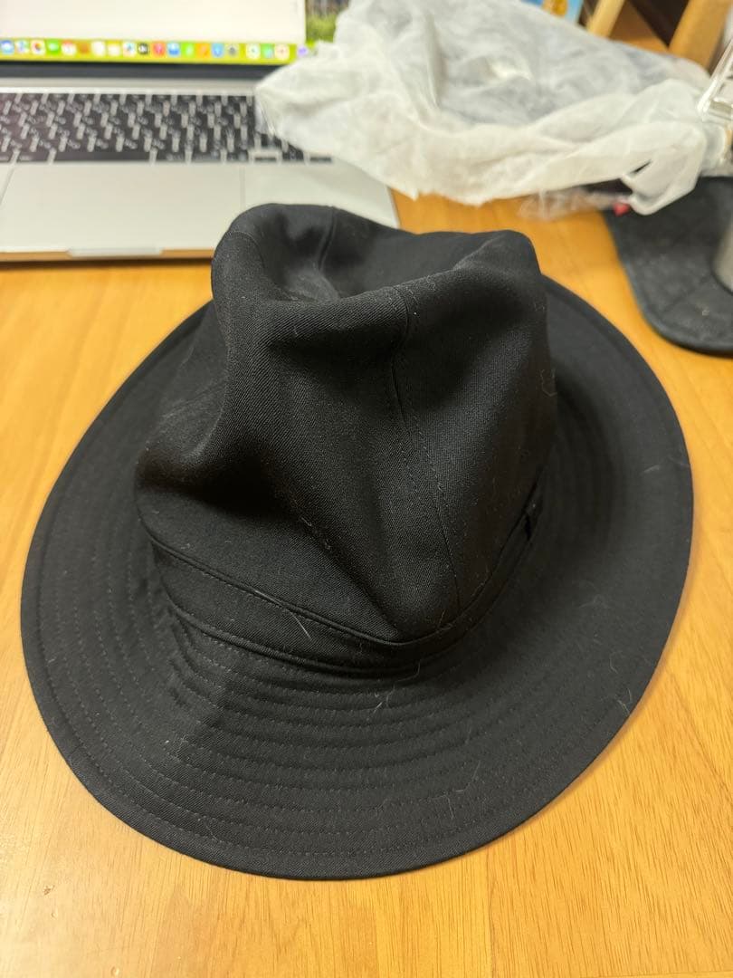 ヨウジヤマモト　バケットハット 黒 サイズ2