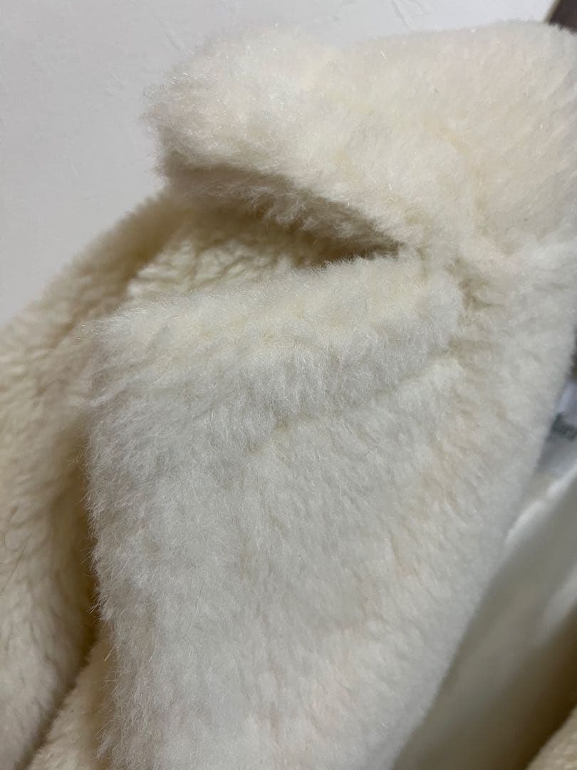 マックスマーラ テディベアコート アルパカ混 オフホワイト　34size