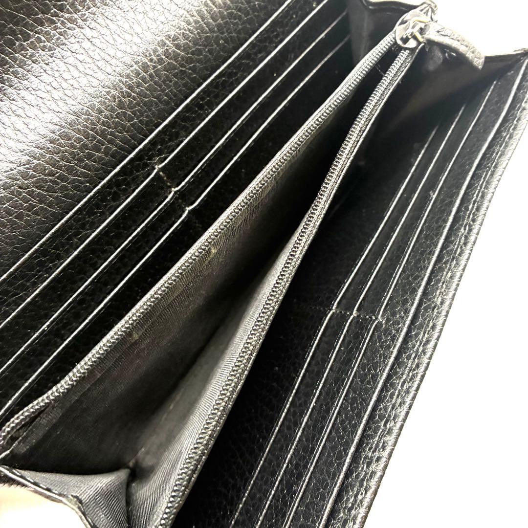 美品✨GUCCI グッチ 長財布 インターロッキング 黒 615524
