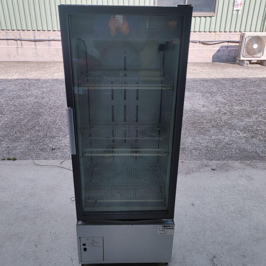 サンデン縦型 冷蔵 ショーケース TRM-J250X 196L スイング扉