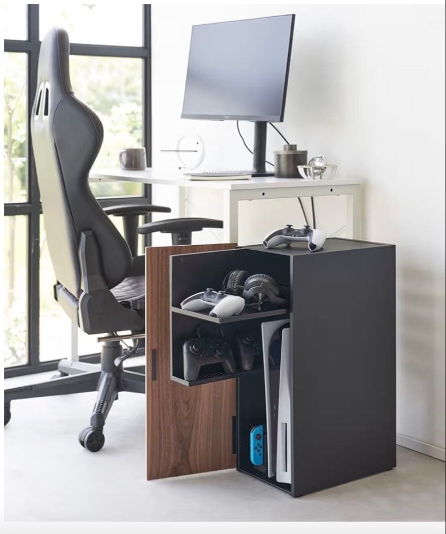 ゲーム機 収納 ラック ブラック 約W24×D36×H60cm ゲーム機