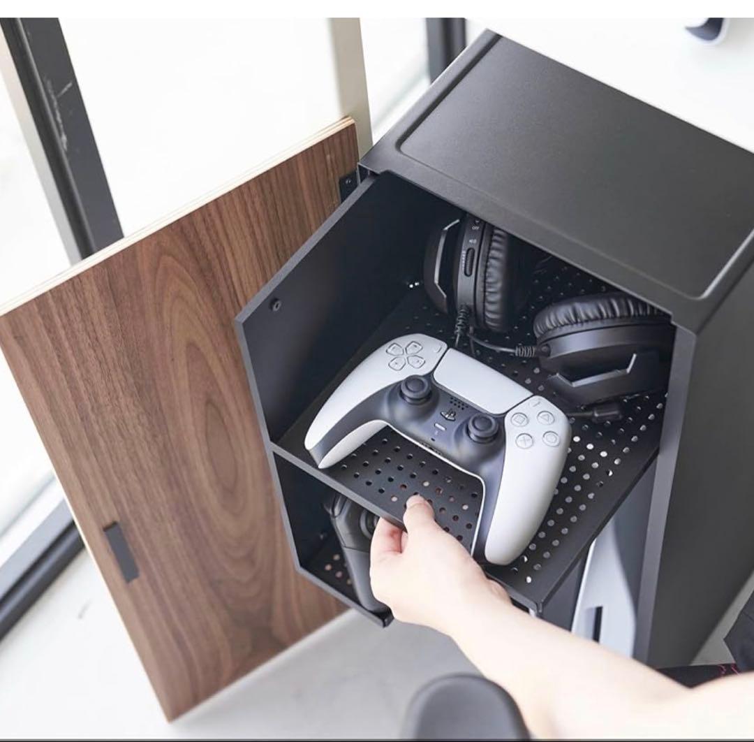 ゲーム機 収納 ラック ブラック 約W24×D36×H60cm ゲーム機