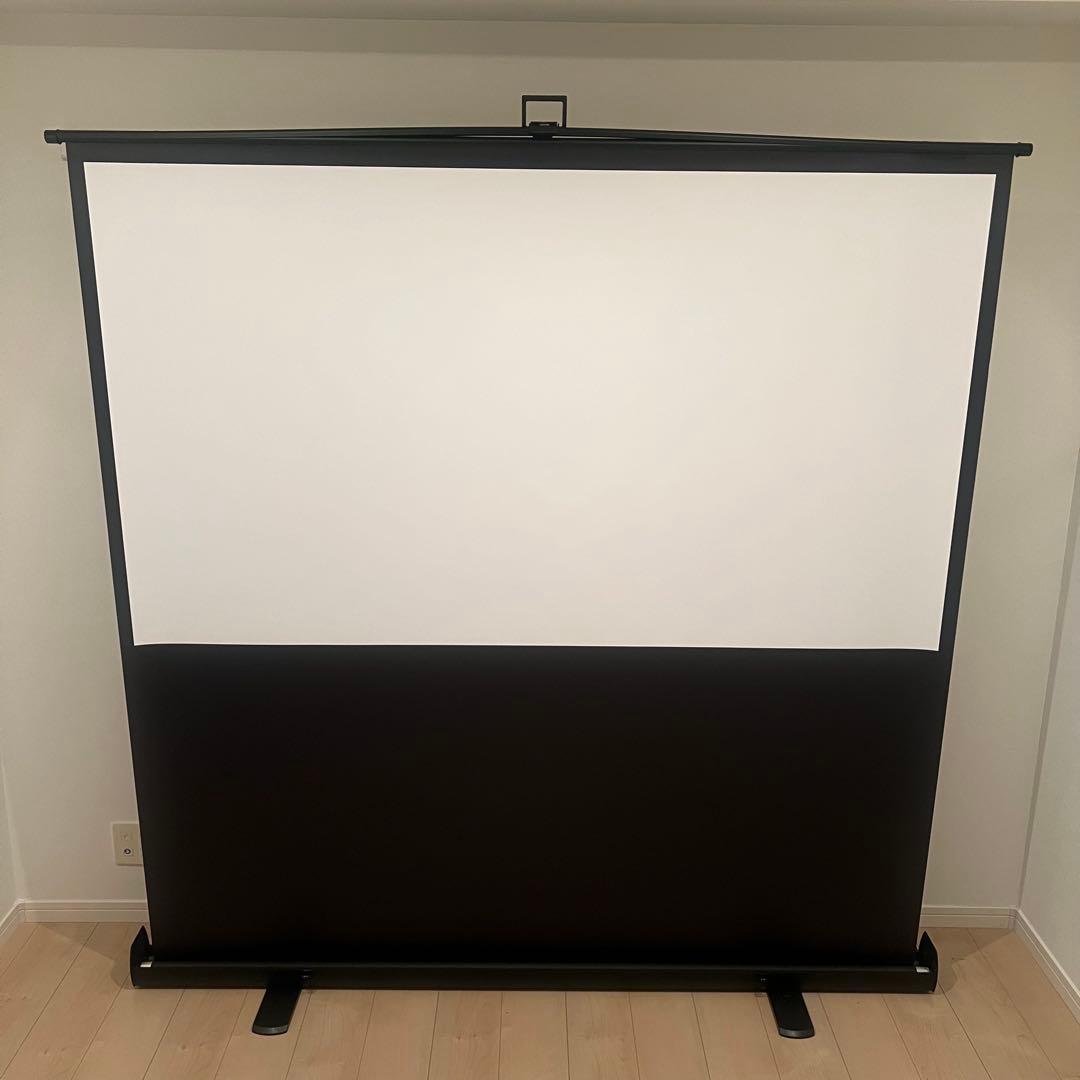 イーサプライ プロジェクタースクリーン 80インチ 自立式　4K対応