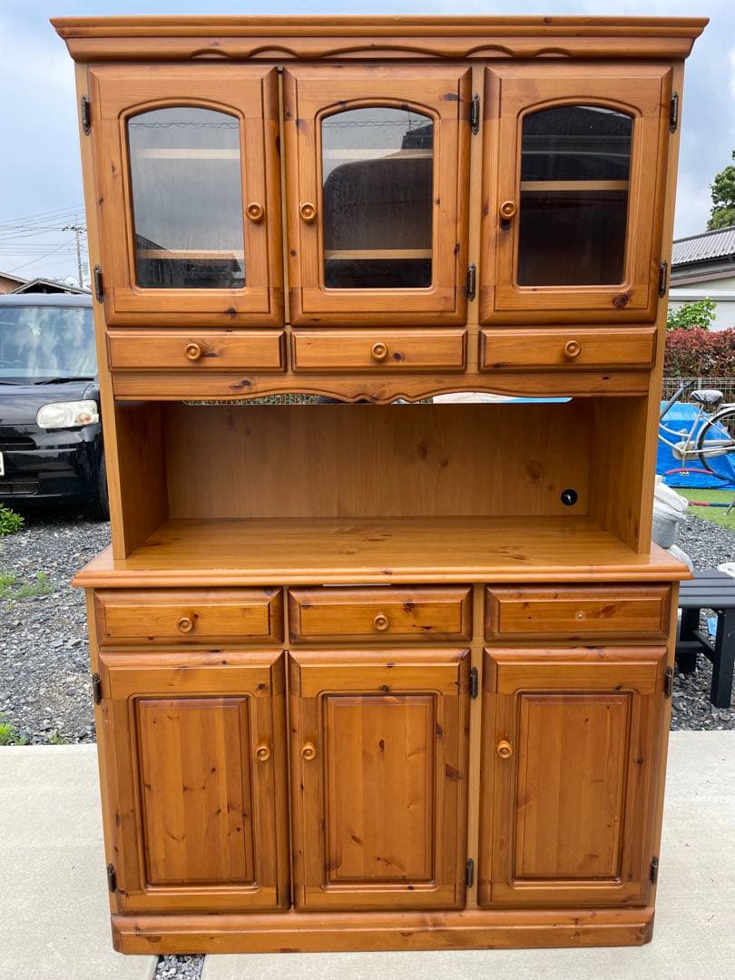 【美品】おしゃれ　カップボード　食器棚　キッチンボード　キッチン収納　カントリー