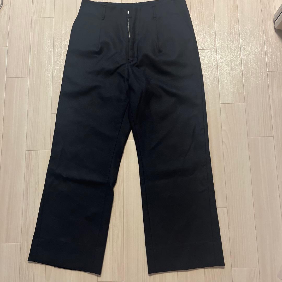 AURAALEE ブラック メルトン　スラックス A9AP03LM