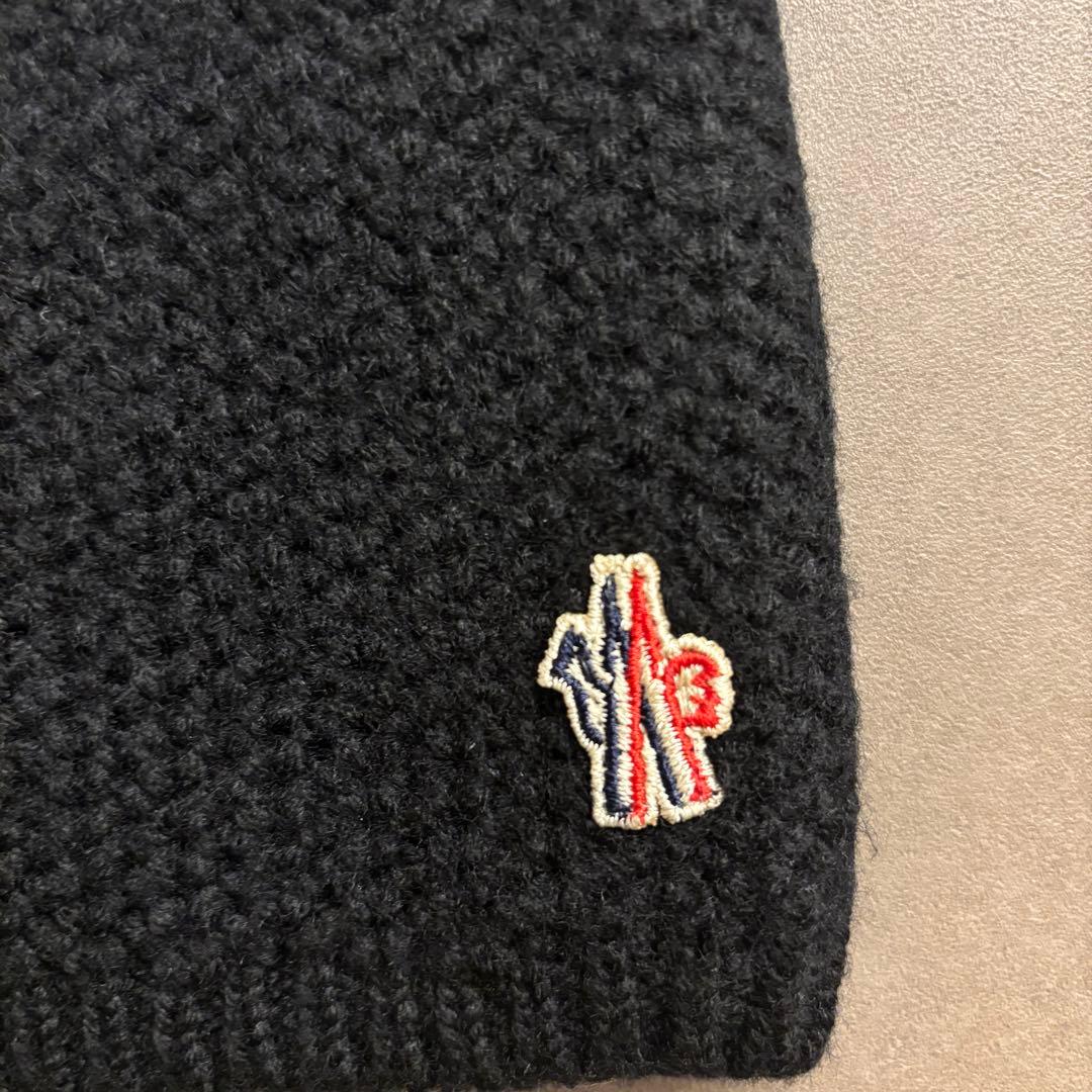 【鑑定済】MONCLER モンクレール ウール ニット帽 ブラック