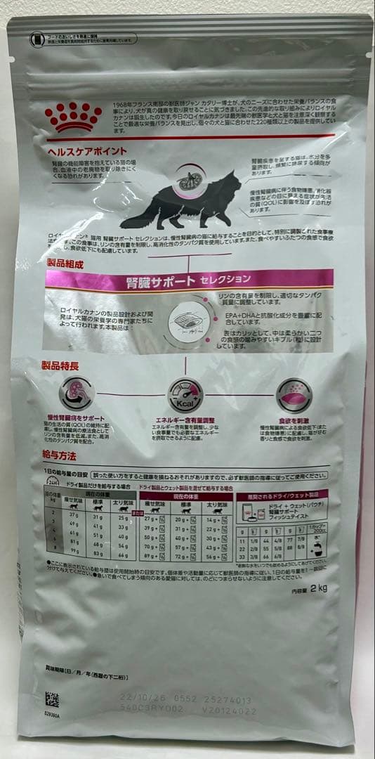 ロゼさん専用 ロイヤルカナン 猫用 腎臓サポート セレクション 2kg 1袋