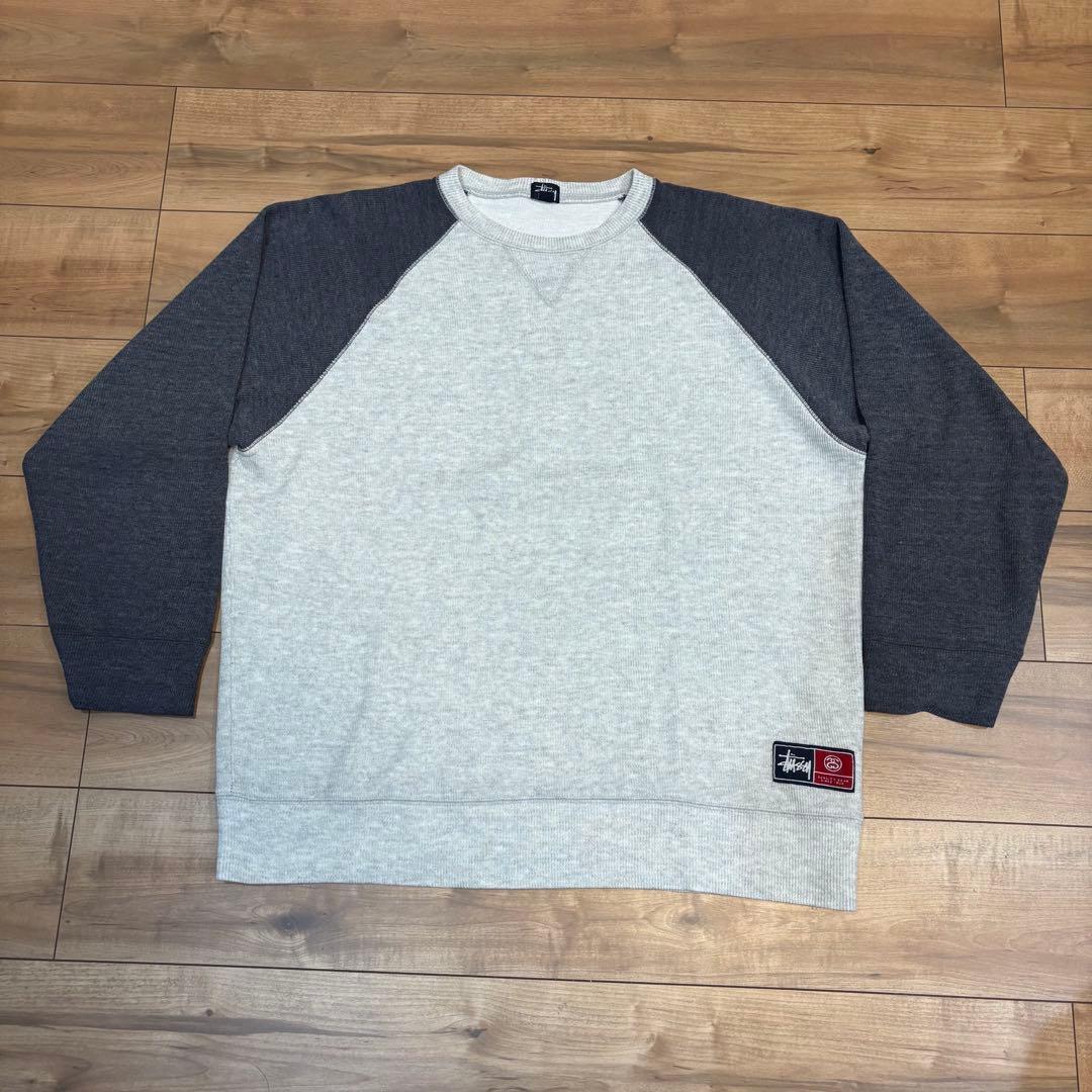 old Stussy 90s〜00s 前vスウェット　サーマル　ラグラン