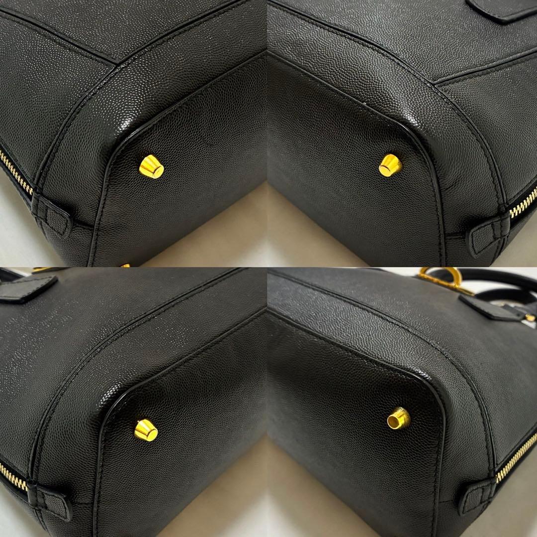 【未使用級】フルラ ファンタスティカ S 2way ハンドバッグ レザー 黒