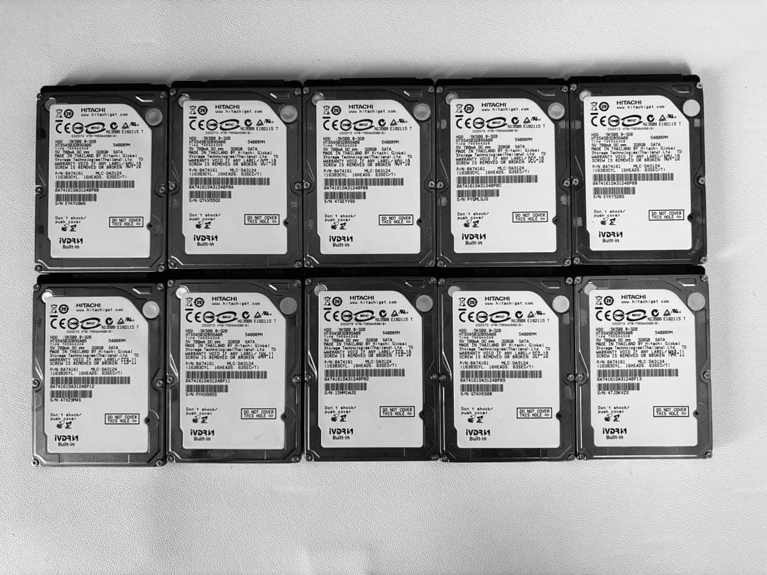 [10個まとめ売り]ivdr-s 320GB 内蔵HDD