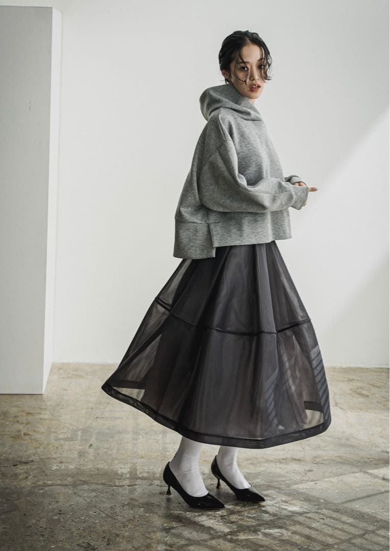 【完売品】Lig. リグドット グレー　フーディ　パーカー　プルオーバー