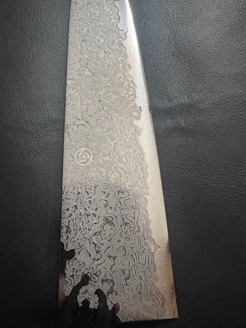 高村刃物 高村作 打雲漆 牛刀180mm鍛造粉末不錆鋼 ダマスカス 包丁