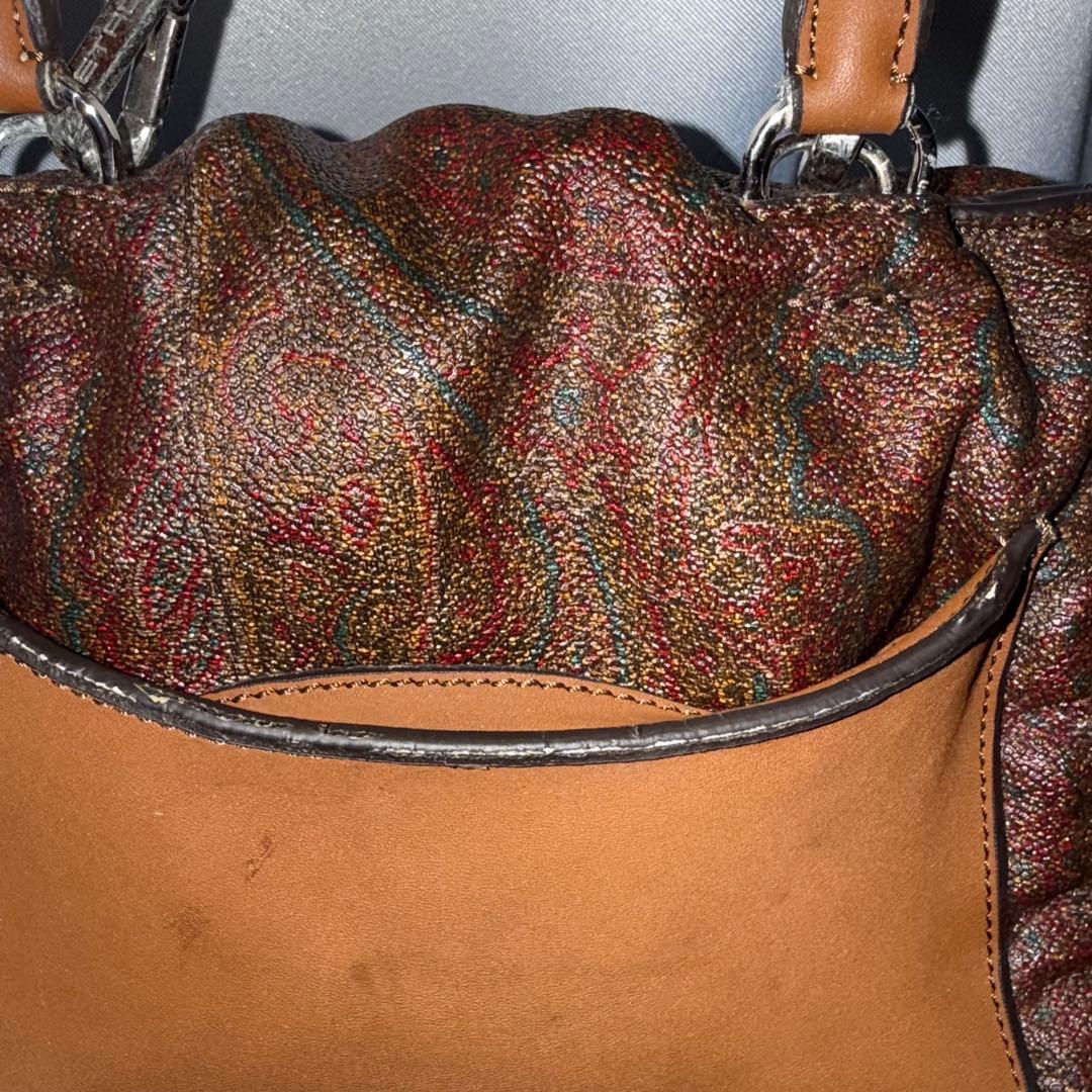 希少◾️エトロ　クラウン・ミー　コレクション　ペイズリー　レザーバック