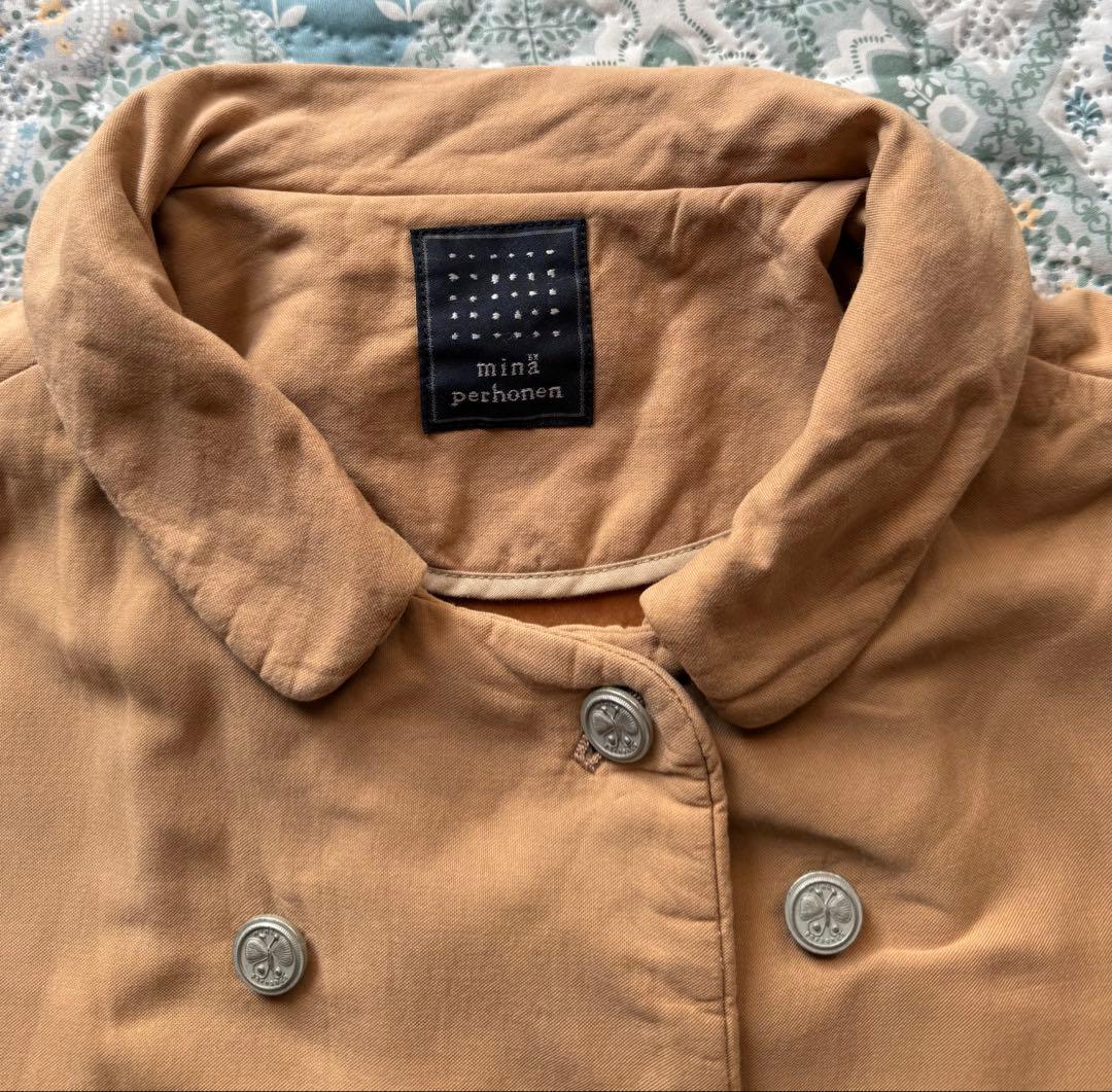 mina perhonen ベージュ ダブルブレストジャケット size38