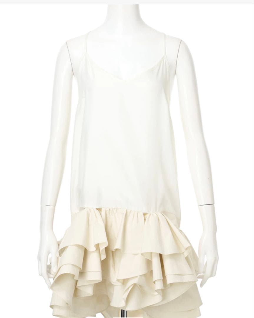 ジャスグリッティー〈美香さんコラボ〉カーデ×ペプラムワンピSET 白tall