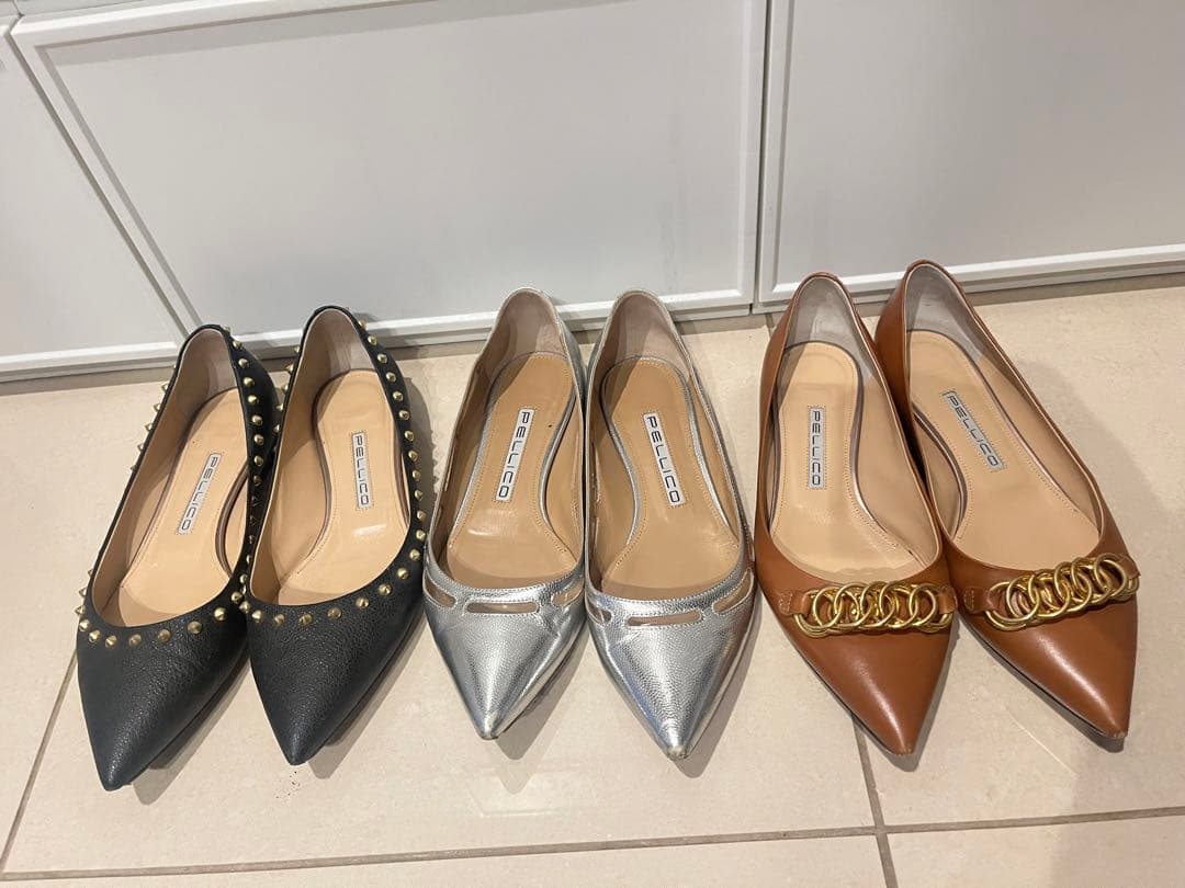 PELLICO ペリーコ ANDREA フラットシューズ パンプス 3足セット