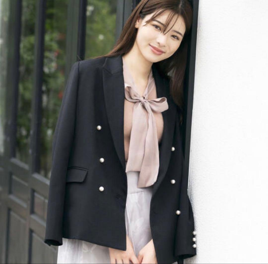 ミッシュマッシュ パールダブルテーラージャケット/MM338501 ブラック