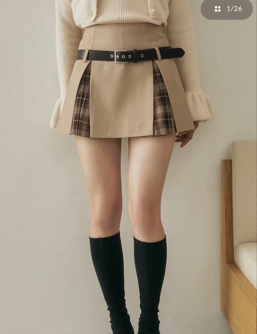 ダーリッチ♡チェックドッキングミニスカート