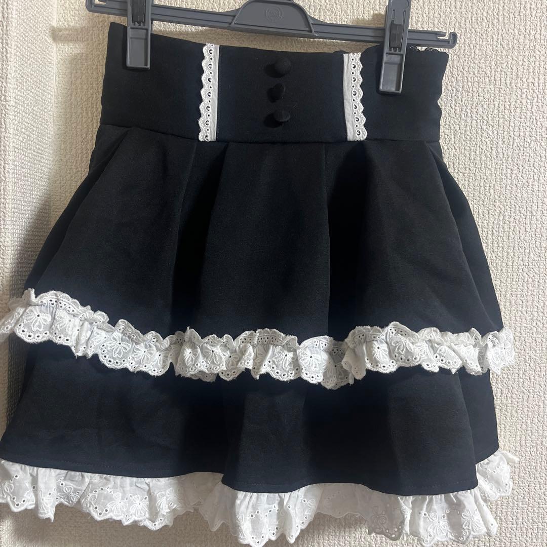 pium コットンフリルボリュームタックスカート ピウム