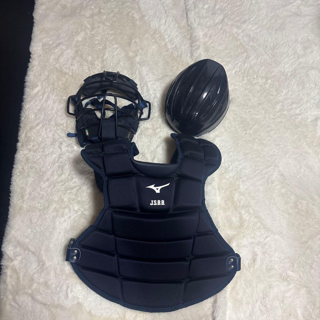 Mizuno キャッチャー防具 ブラック フリーサイズ