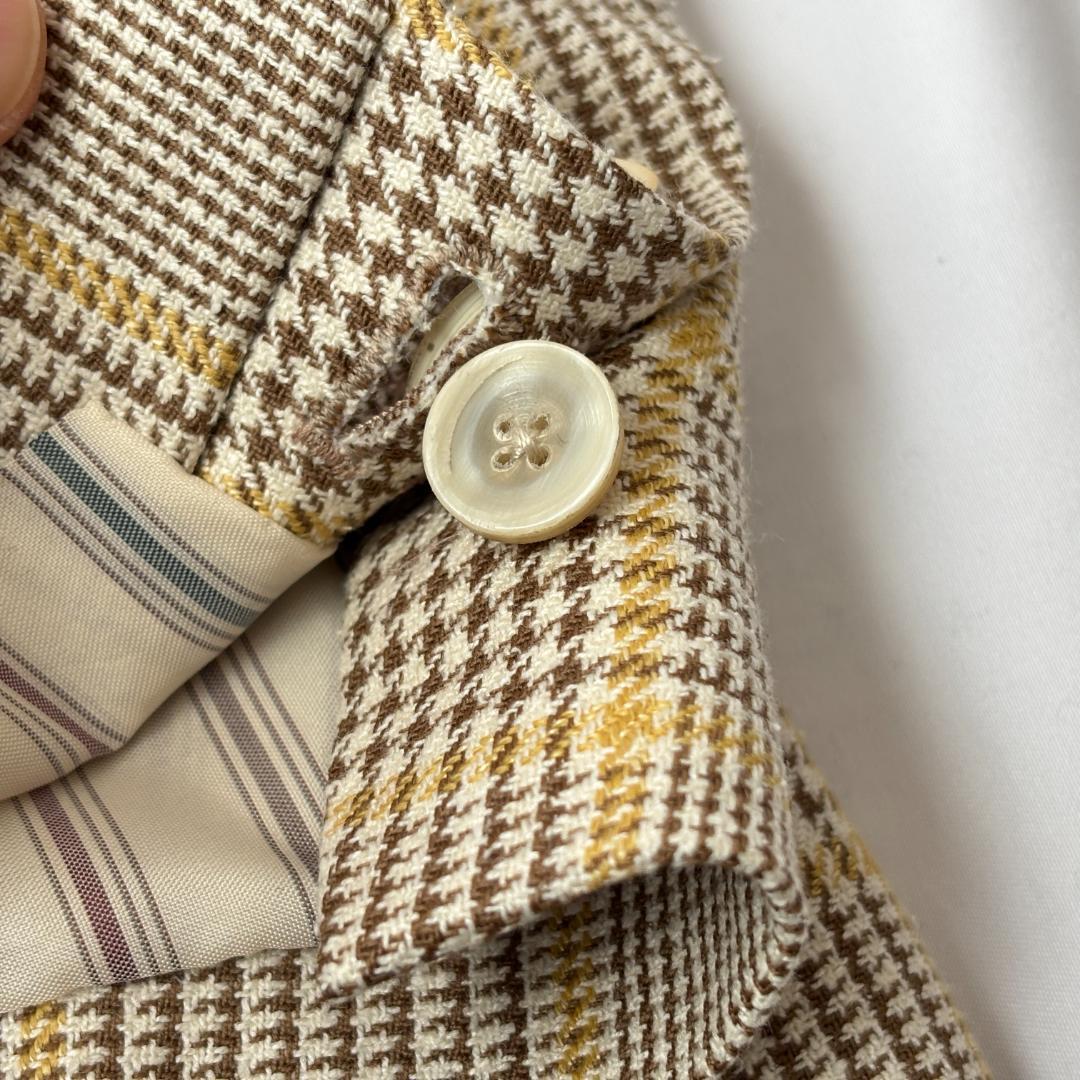 極美品 ラルディーニ テーラードジャケット ウール/シルク ベージュ 48