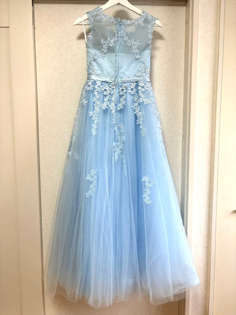 ライトブルー Aライン プリンセスライン ドレス