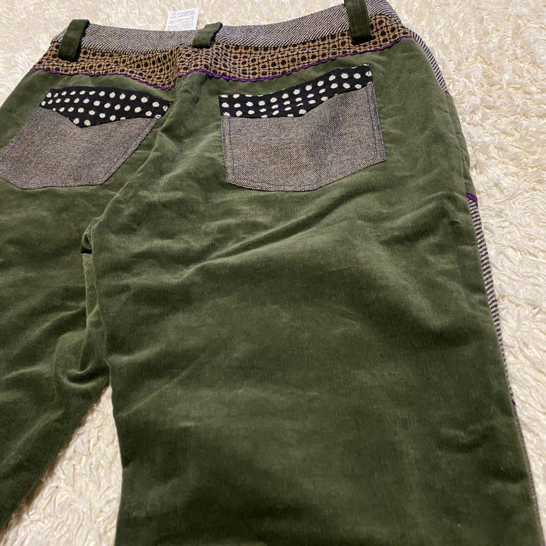 タグ付き・未使用級✨アルベロベロ　ブタさん　パッチワーク　ウール　パンツ　ズボン