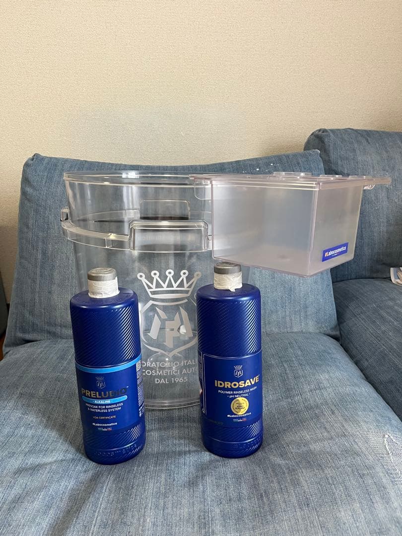 ラボコスメティカ　セット　洗車　ラボコス　リンスレス　バケツ　クリア