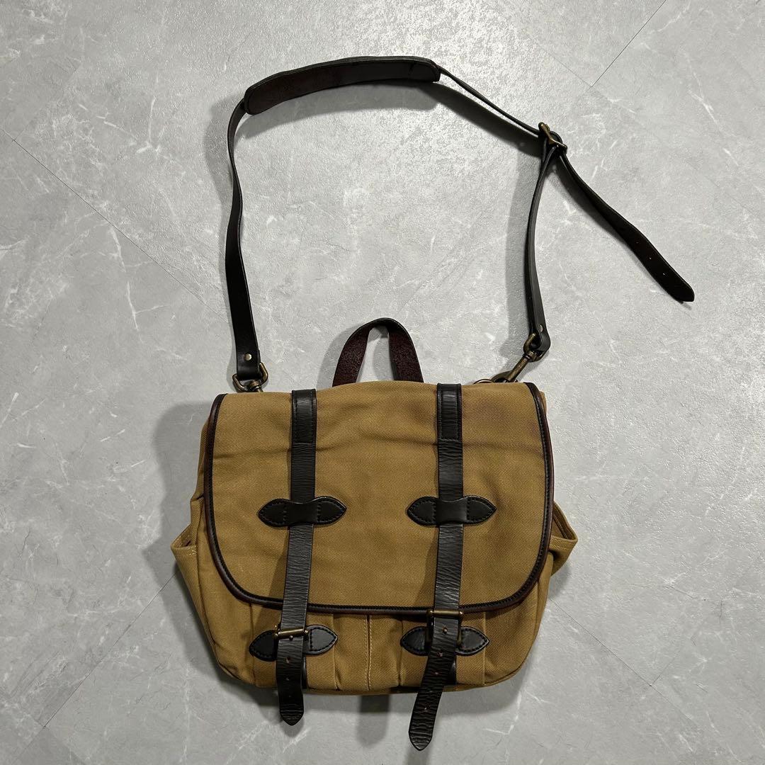FILSON ミディアムフィールドバッグ USA製 ショルダー オイルド カバン