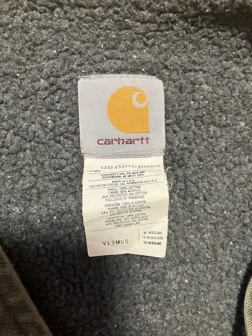 Carhartt カーハート ダックベスト 90sUSA製　ダークグレーオリーブ