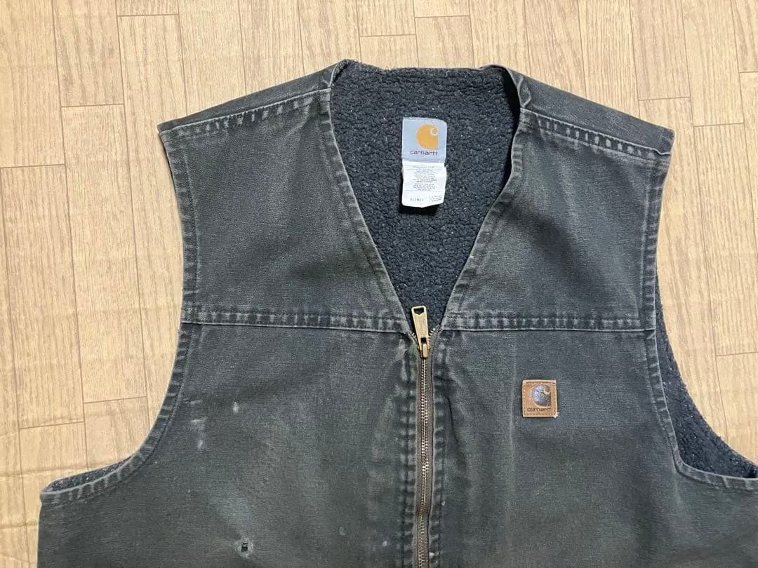 Carhartt カーハート ダックベスト 90sUSA製　ダークグレーオリーブ