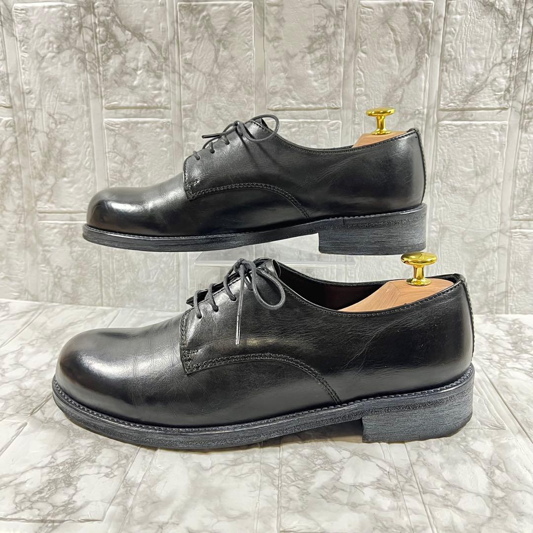 【美品】PADRONE ダービーシューズ　プレーントゥ　ブラック　本革　26.5