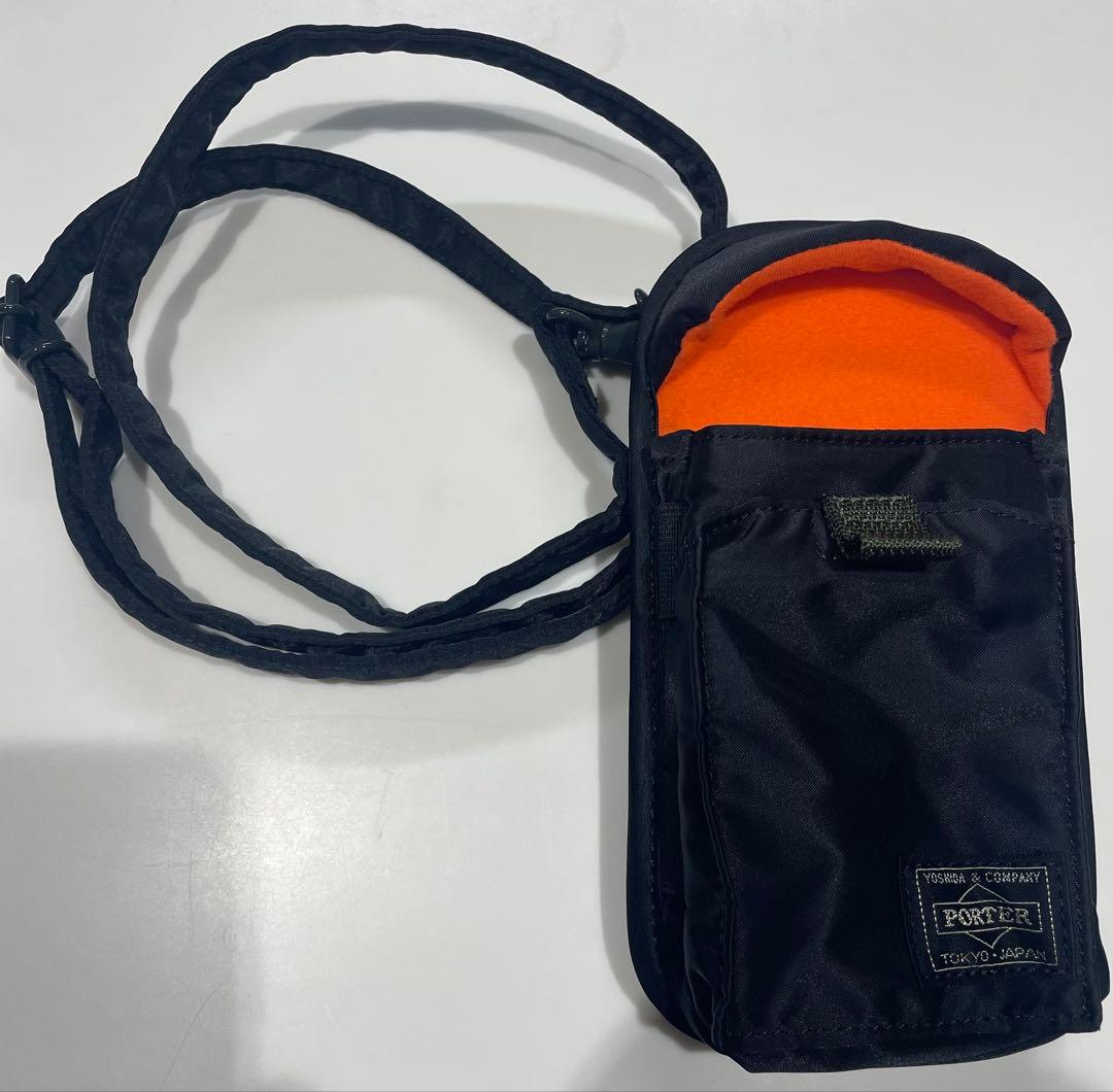PORTER EXCHANGE GPS HOLDER黒/オレンジ
