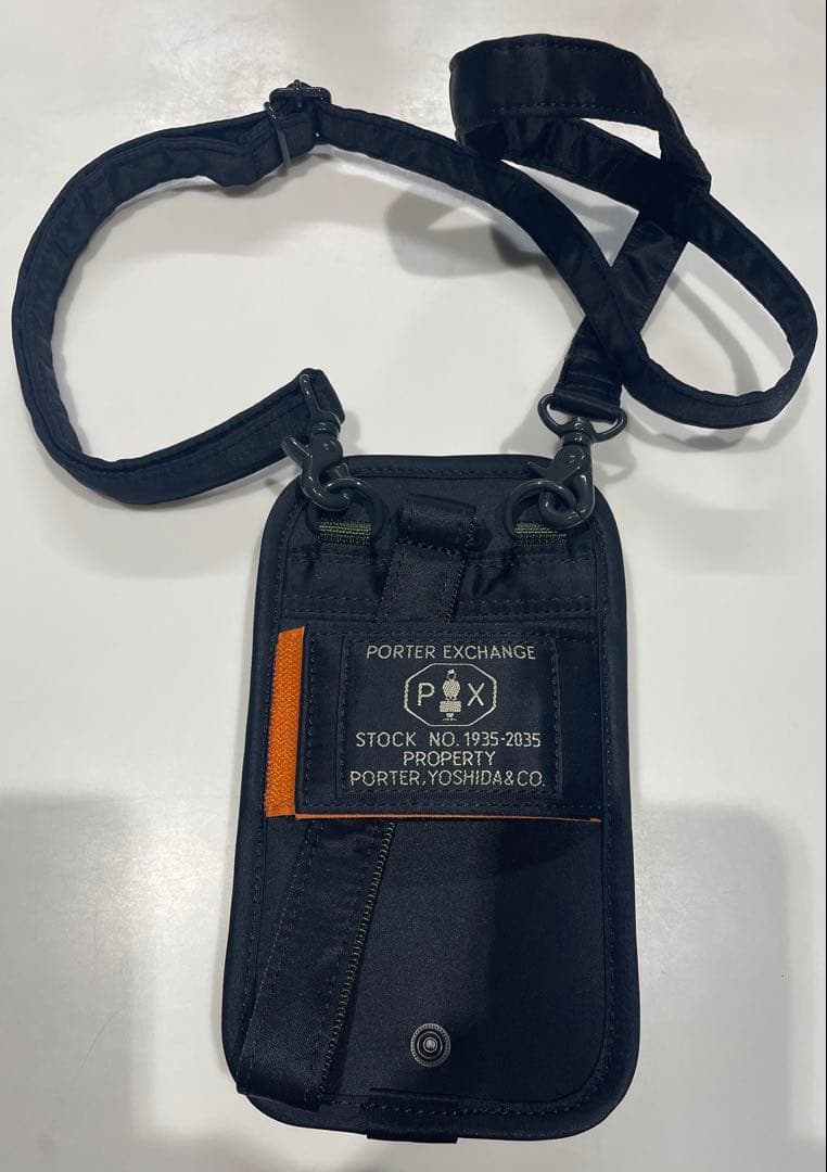 PORTER EXCHANGE GPS HOLDER黒/オレンジ