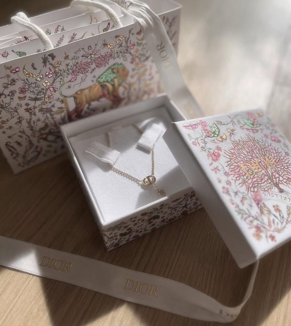 cd navy ネックレス　ハート　クリスチャンディオール