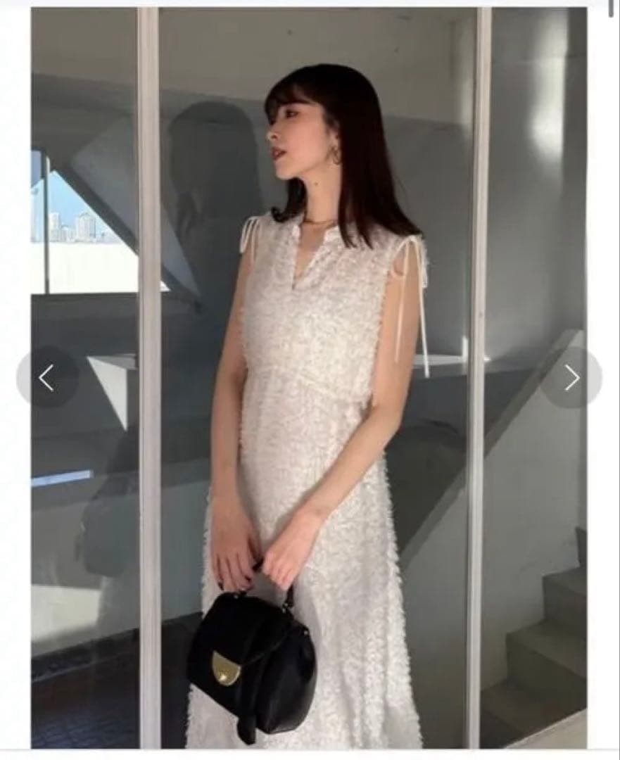 お値下げ今週のみ　新品未使用　フリンジジャガードティアードワンピース