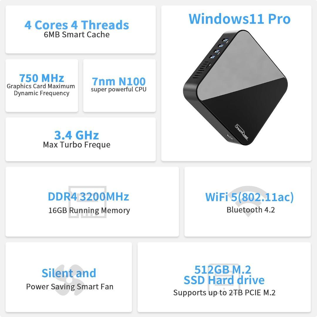 ミニpc Windows 11 Pro 第 11 世代 N5105 搭載