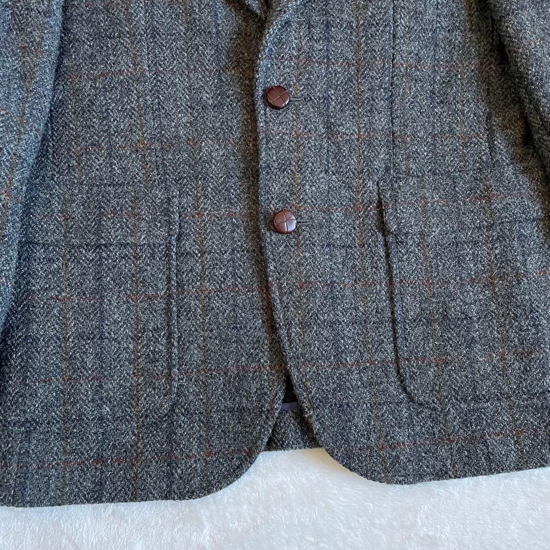 ハリスツイード ニューヨーカー テーラードジャケット ツィード チェック