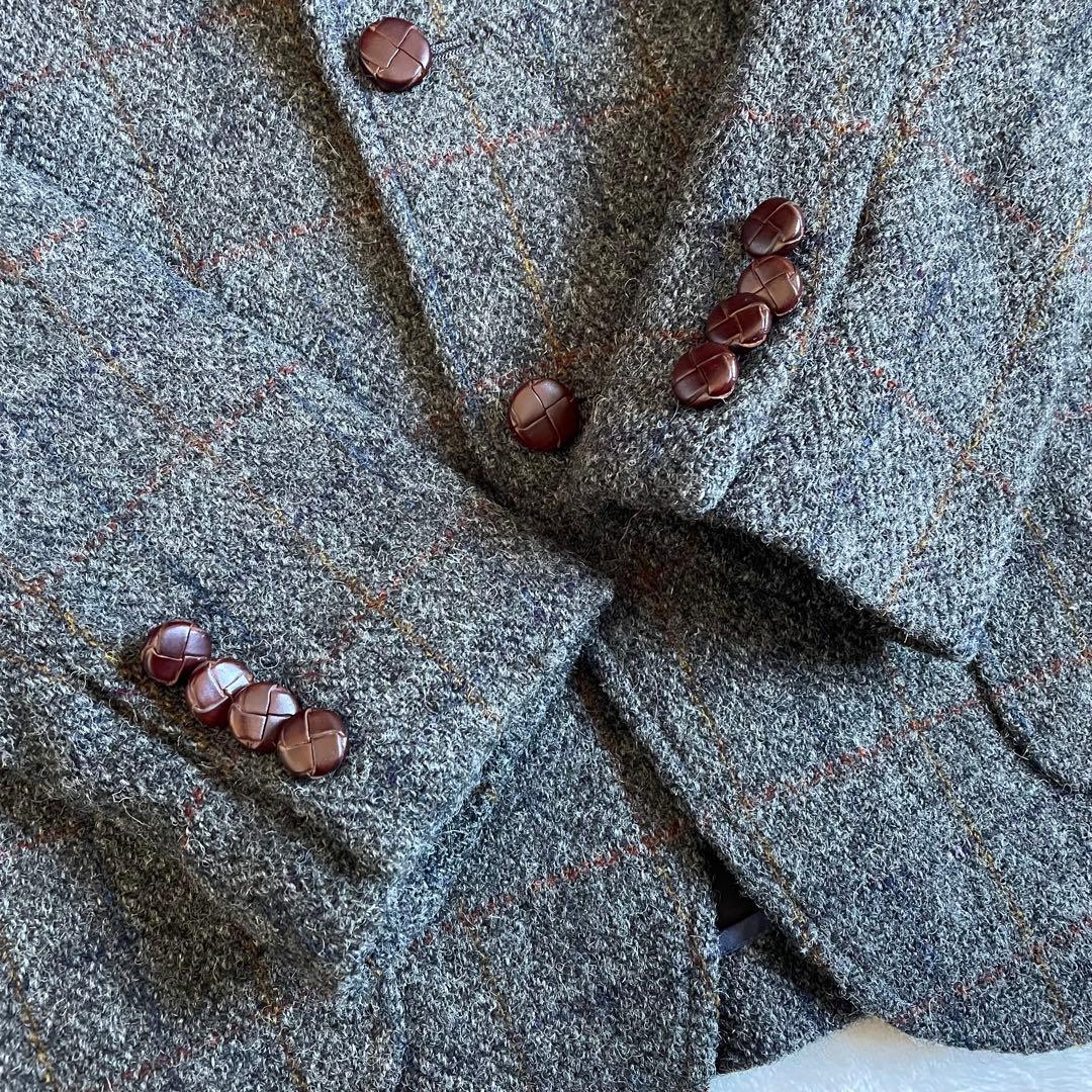 ハリスツイード ニューヨーカー テーラードジャケット ツィード チェック