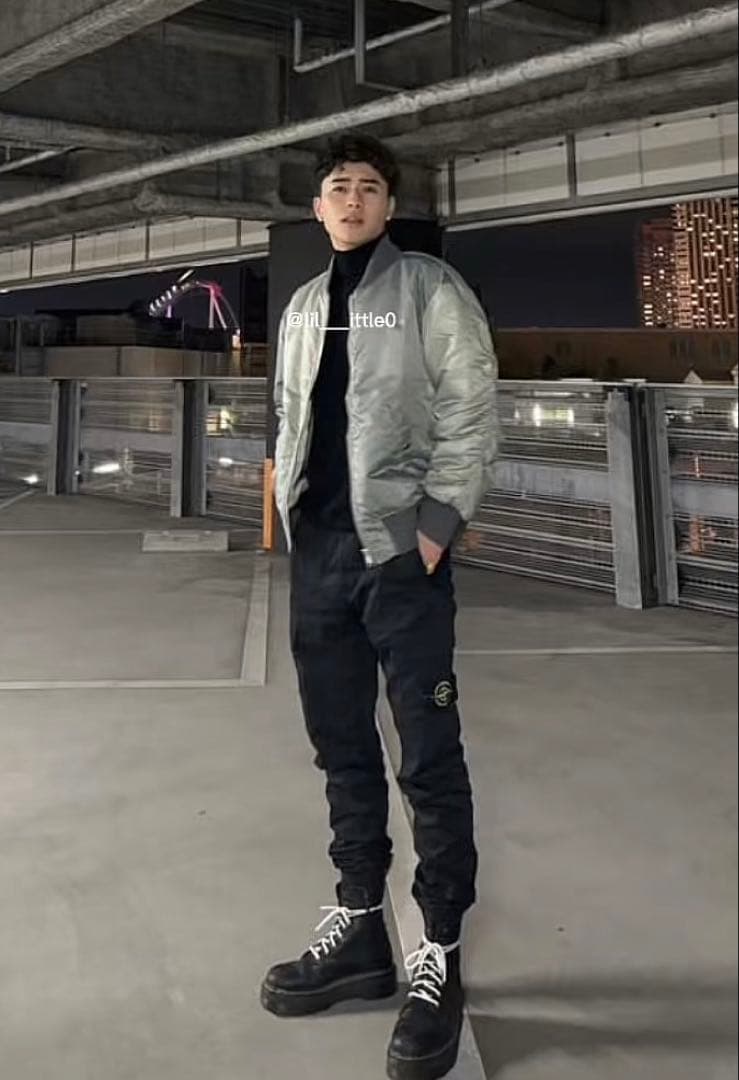 STONE  ブラックカーゴパンツ しょーきち着用　W32