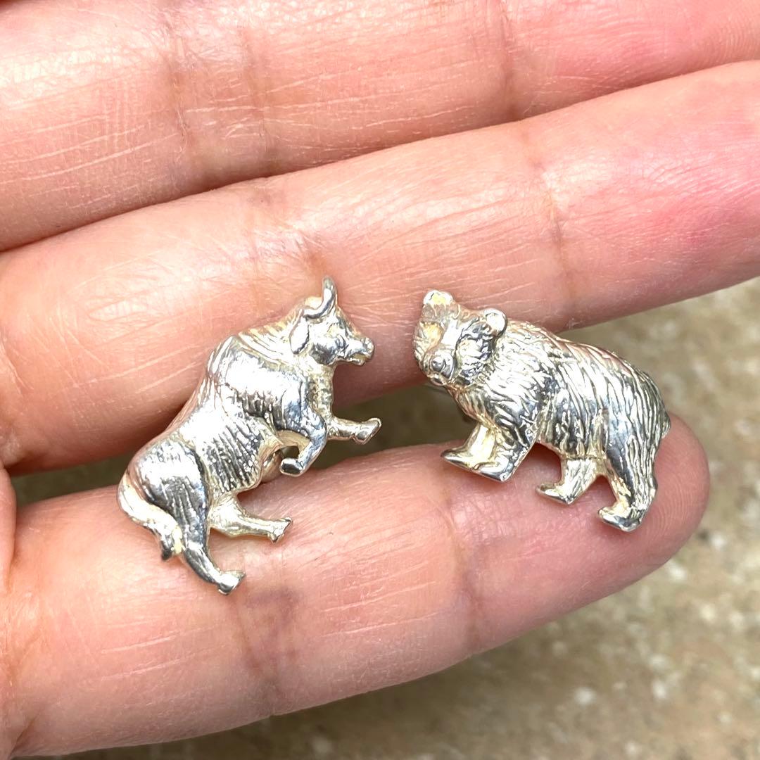 美品☆ティファニー☆TIFFANY☆925☆ヴィンテージ☆牛と熊のカフス