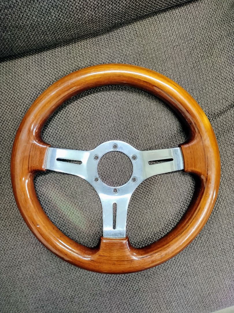 TBW 3スポーク ウッドステアリングホイール　30.5