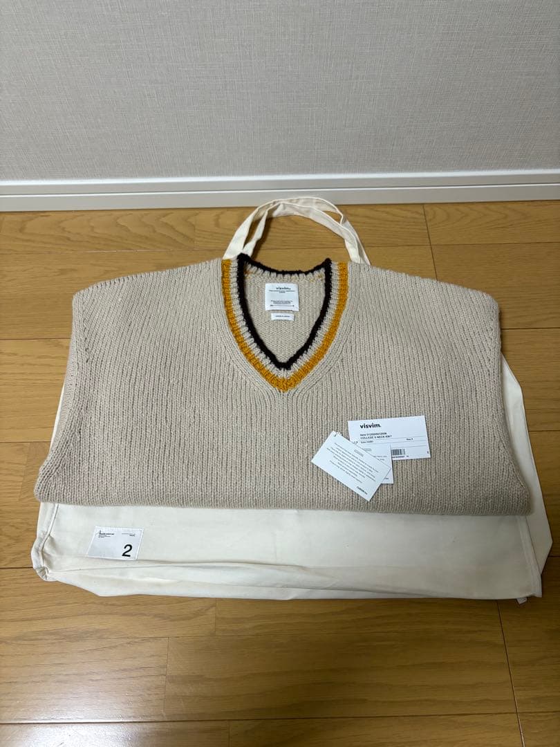 visvim 2025AW COLLEGE V-NECK KNIT サイズ2