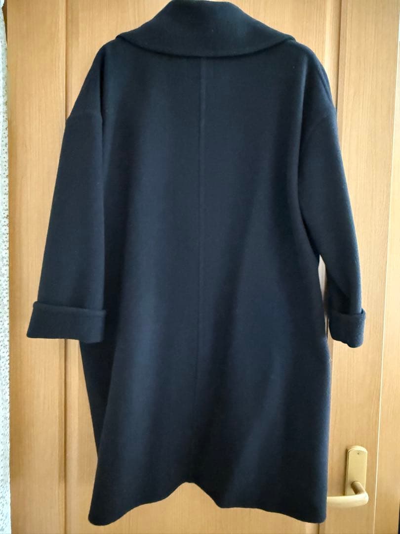 美品■ドローイングナンバーズ ■メルトン リバー仕立て Pコート ■黒■38