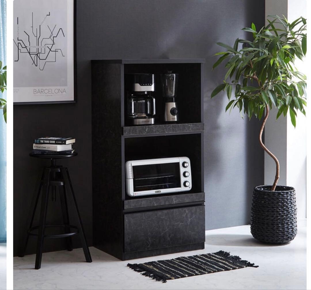 ブラックレンジラック 2段収納付き