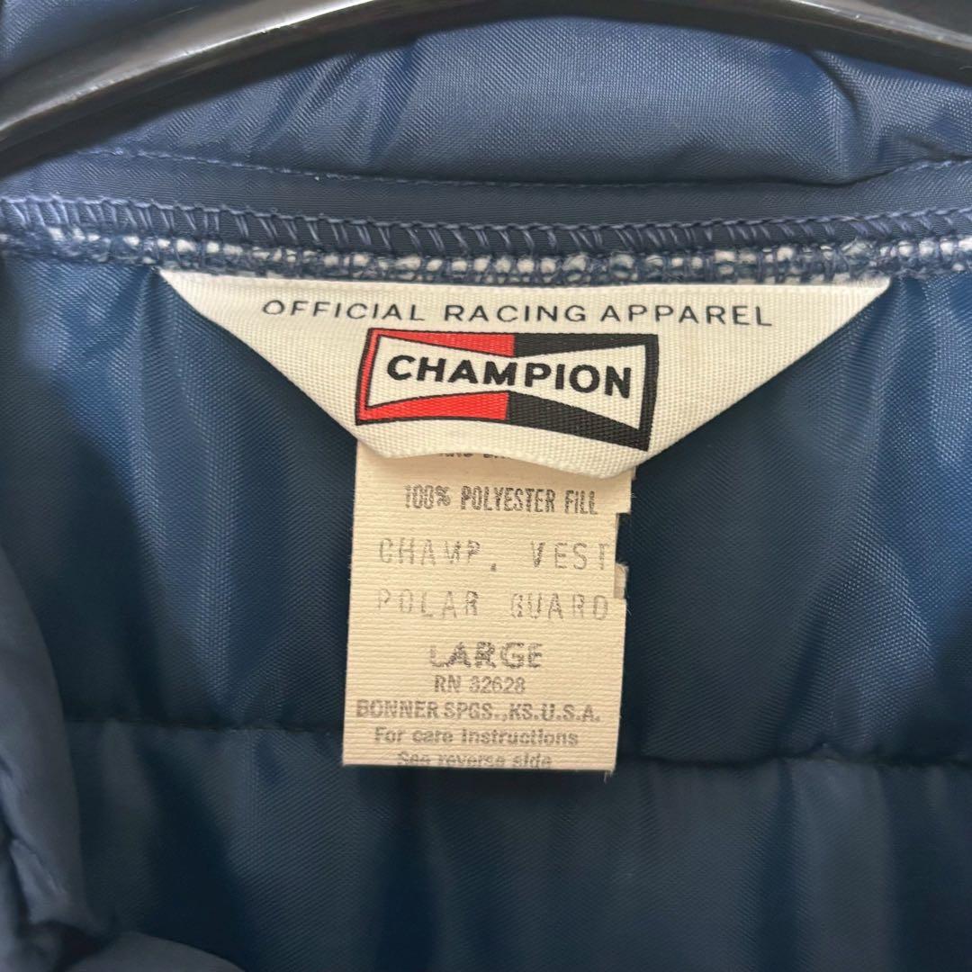美品70s CHAMPION SPARK PLUGS レーシング ベスト L