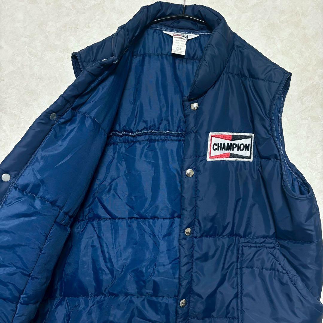美品70s CHAMPION SPARK PLUGS レーシング ベスト L